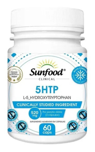 5 Htp L-5-hidroxitrptofano 60 Capsulas Sunfood