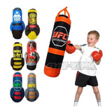 Bolsa Boxeo Rellena Niños + Guantes Juego Infantil P