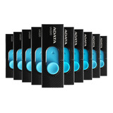 Kit 10 Memoria Usb Adata Auv220 32gb 2.0 Negro Y Azul