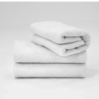 50 Toalla Hotelera Algodón Confort Medio Baño 130x70 400 G Blanco Lisa | Envío gratis