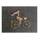 Figura Adorno Colgante Chapa Calada Bicicleta 30x27cm