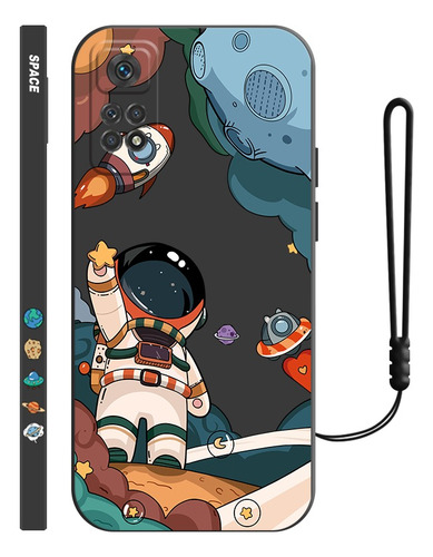 Funda De Silicona Para Xiaomi Diseño De Astronauta + Correas