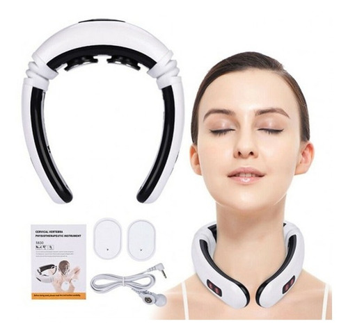 Electro Estimulador Masajeador Cuello Cervical 2 Electrodos 