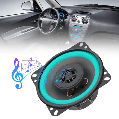 2pcs Bocinas Coaxiales Audio 4in 2 Vías Para Carro Autoaltavoces Automáticos Altavoz De Audio,coche De Pulgadas 100w... Negro