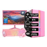 Pc Gamer Completo Rosa I7 16gb Ssd 1tb Gt730 4gb+ Monitor 19