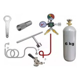 Kit Extração Chopp Cerveja Regulador 2vias Cilindro Co2 6kg 