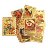 Kit 55 Cartas Raras Pokémon Dourada