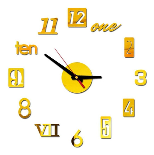 Reloj De Pared 3d, Reloj Silencioso, Reloj Digital, Bricolaj