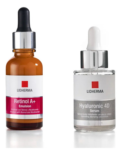 Kit Hyaluronic 4d Serum + Retinol A+ Emulsión Lidherma 