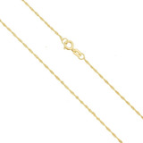 Colar Singapura Feminina 45cm Em Ouro18k-750