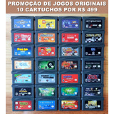 Lote 10 Jogo Cartucho Original Gba Game Boy Advance Por 499