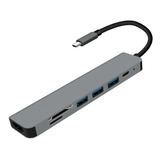  Hub Multiplicador 7/1 Usb-c Usb 3 Hdmi 4k Sd Mac Windows Am