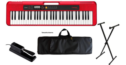 Teclado Musical Casio Ct S200 Casio C/ Suporte, Capa, Pedal