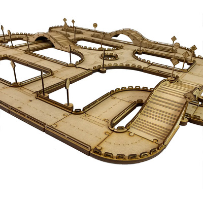 Pista Hot Wheels Mdf Para Armar Marrón Claro
