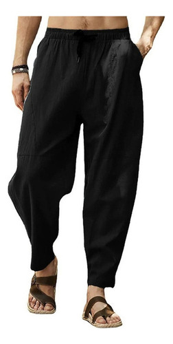 Pantalones Holgados De Lino Y Algodón For Hombre