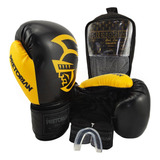 Kit Muay Thai Luva Bandagem Bucal Pretorian Blackline