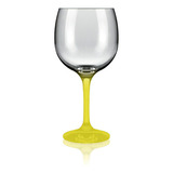 Taça Gran Vinho Haste Colorida Neon 615ml - Allmix Cor Amarelo