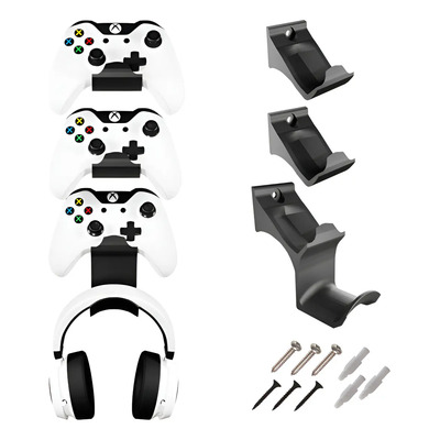 Base Soporte Para Control De Xbox One Series + Base Audifono 3 Controles - Negro | Meses sin interés