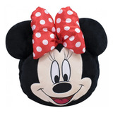 Mochila Bolsa Pelúcia Rosto Minnie 24x21cm - Disney