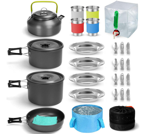 Juego De 26 Utensilios De Cocina Para Camping, Antiadherente