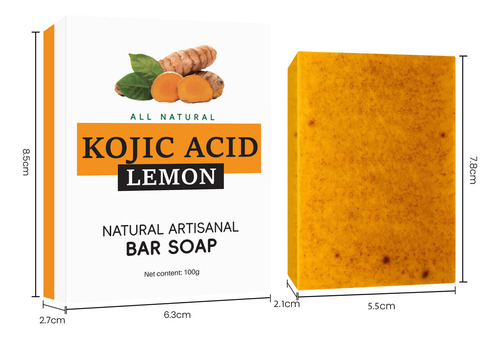 Jabón K Soap, Limón Y Cúrcuma En Tabletas, Limpieza Profunda