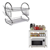 Rack Estante Organizador Cocina Ajustable + Escurridor Trast