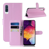 Capa Capinha Couro Carteira Flip Wallet Galaxy A50 Tela 6.4