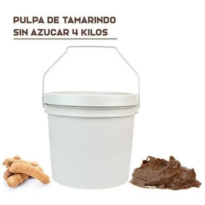 Pulpa Natural Tamarindo Sin Azúcar En Cubeta De 4 Kilos Idea | Envío gratis