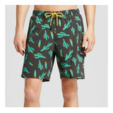 Short Playa Hombre No Retreat Cactus Print Black Talla- L