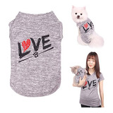 Caisang Camisas Para Perros Love Puppy T-shirt Ropa De Mamá 