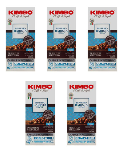 Pack 100 Cápsulas Kimbo Descafeinado Nespresso Compatibles 