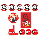 Cartela Adesivo Decorativo Sticker Presidente Novo Lula Pt