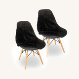 Kit Capa Cadeira Eames Eiffel Pelo Curto - 2 Peças