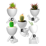 Macetas Suculentas Cactus Hombrecitos Impresas 3d Set X 30
