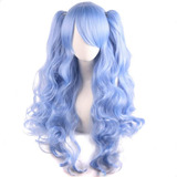  Peluca Miku Cosplay Lolitas Anime Bicolor Con Colitas