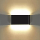 Aplique Lampara Luz Pared Muro Led Alta Potencia Rectangular Color Negro