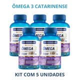 Kit 5 Ômega 3 1000mg 120 Cáps Catarinense Mais Vendido Sabor Neutro