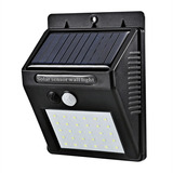 Lampara Led Solar Sensor Movimiento Luz Blanca 30 Leds.