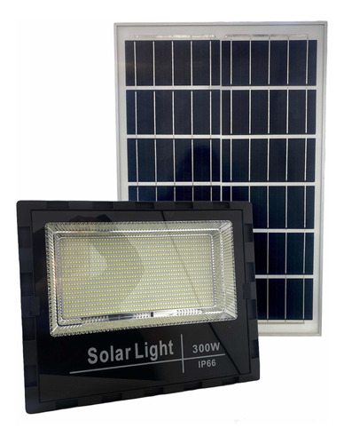 Reflector Led Solar 300w Luz Blanca Con Control Remoto