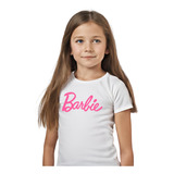 Camiseta Infantil Barbie Algodão Presente De Menina