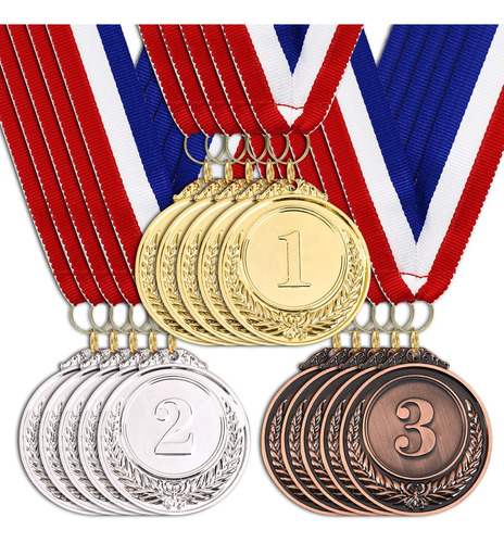 15 Piezas Medallas Metal De Oro Plata Bronce Deportivas