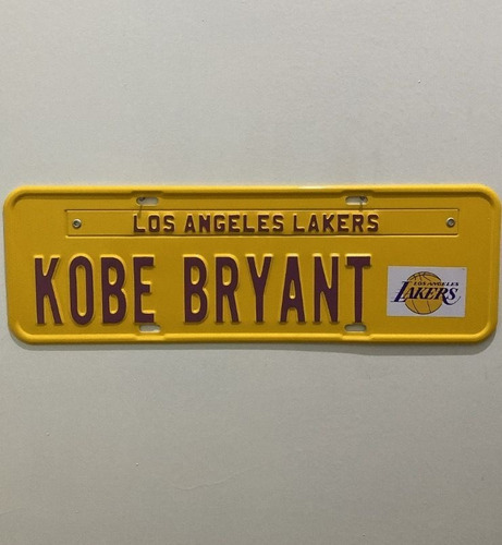 Placa Decorativa Lakers - Kobe Bryant - Alto Relevo