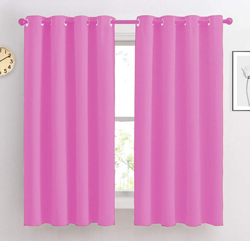 Cortina Alice Para Sala Quarto Cozinha 3,00x1,80m Rosa