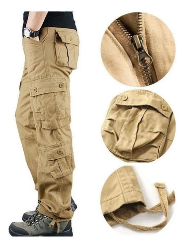 Pantalones Tácticos Militares 8 Bolsas Comando De Seguridad