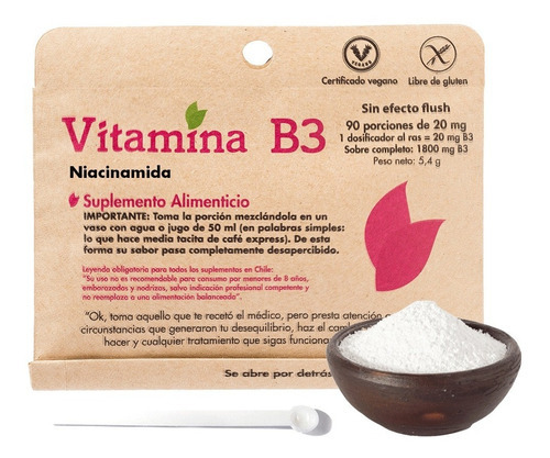 Vitamina B3 En Sobre Sabor Sin Sabor