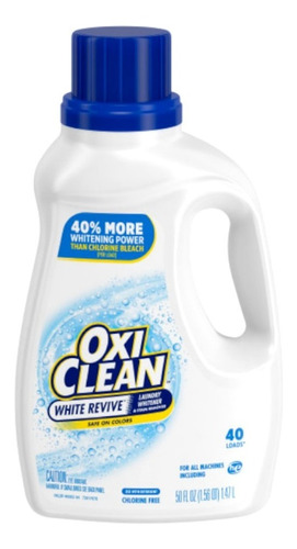 Quitamanchas Liquido Oxiclean White Revive Ropa Blanca 1.47l