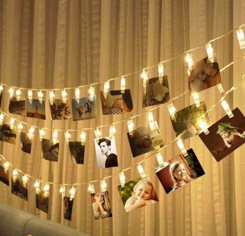 10 Prendedores Led Varal Pregador Luminoso P/ Foto Decoração