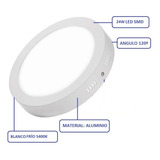 Plafon Led Aplicar 24w Cálido Panel Circular Luminaria 