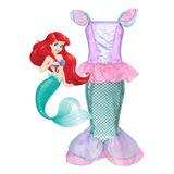 Vestido De Sirena Ariel Princesa Ropa De Navidad Carnaval Cosplay Para Niñas
