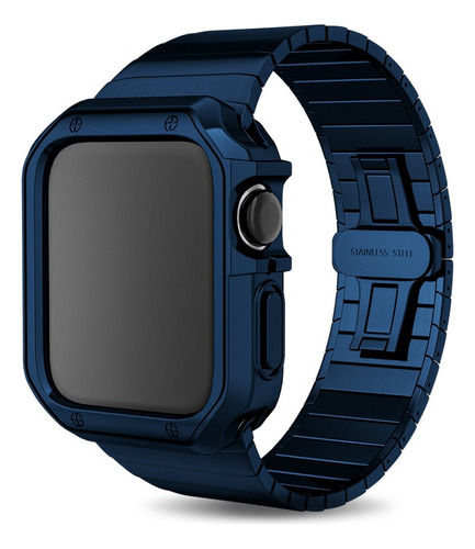 Correa De Acero+funda Para Apple Watch Series 8 7 Se 6 5 4 3